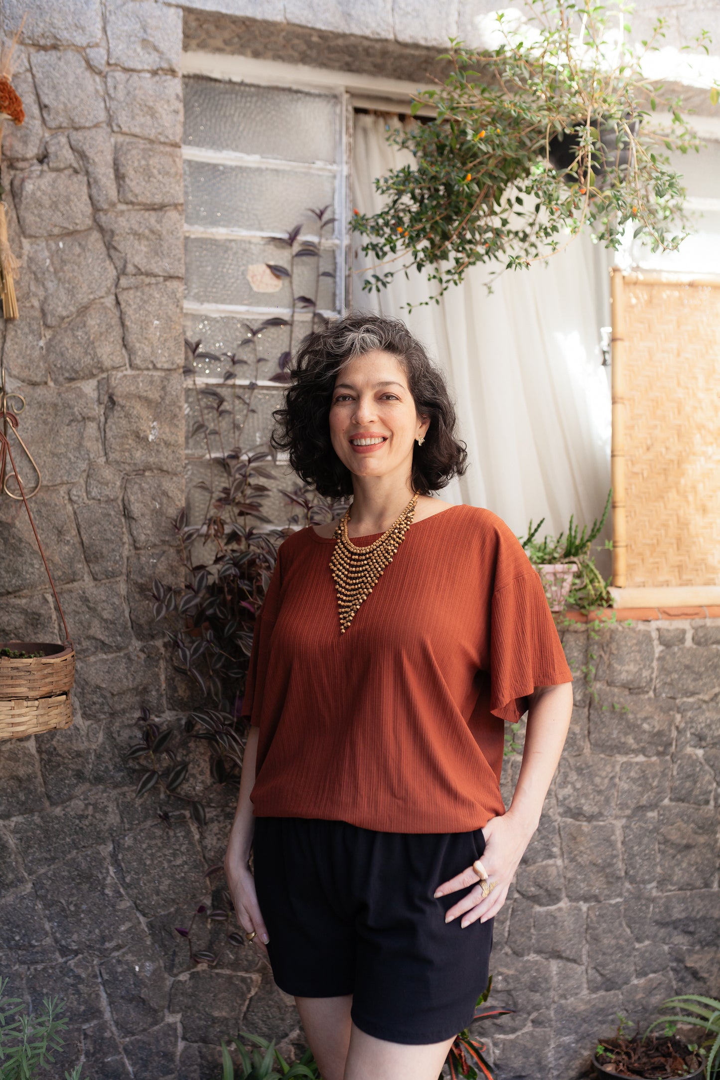 Blusa cru - terracota