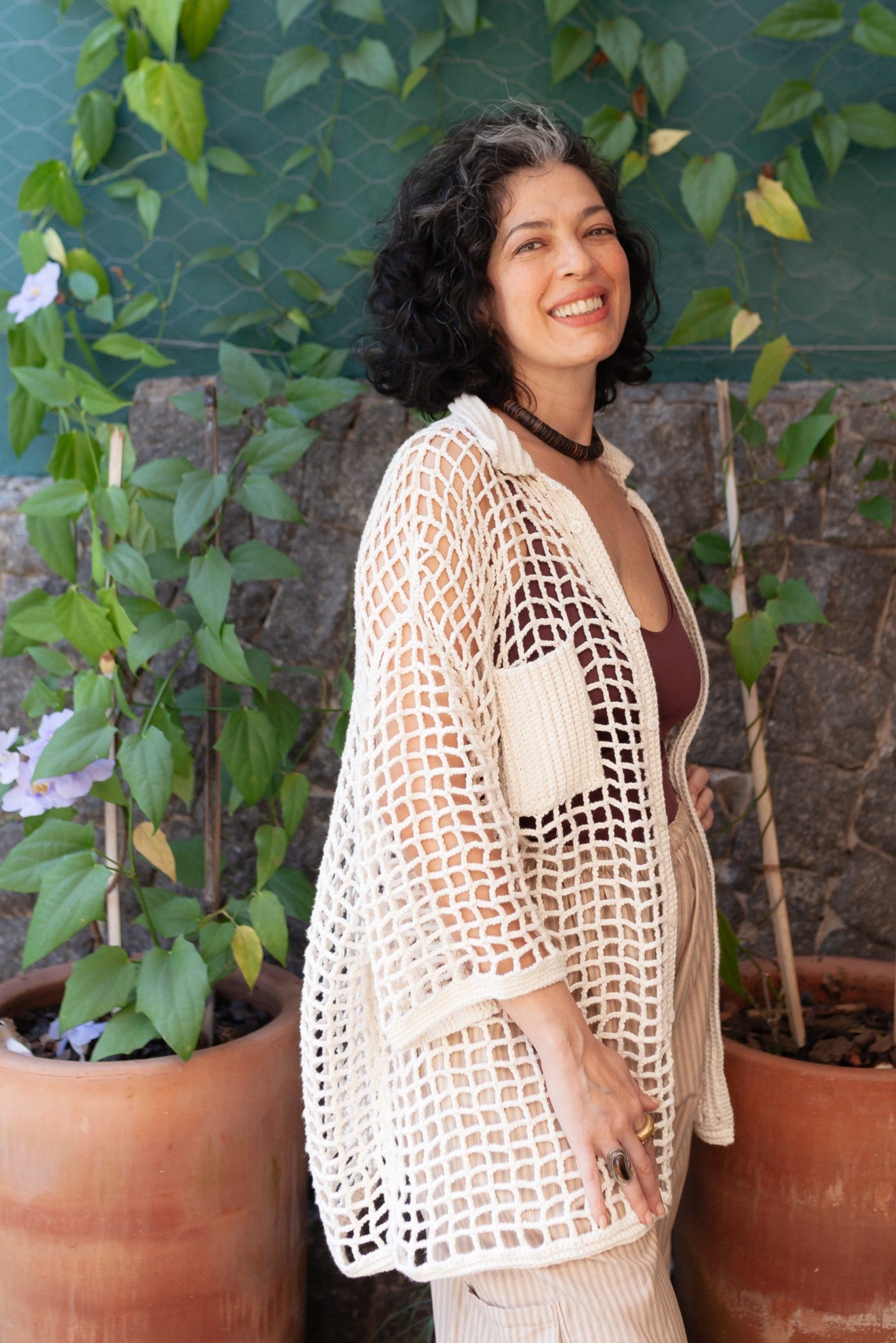 Camisa Cosmo Crochê (SOB DEMANDA)