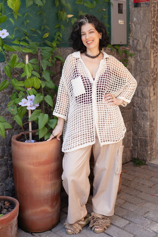 Camisa Cosmo Crochê (SOB DEMANDA)
